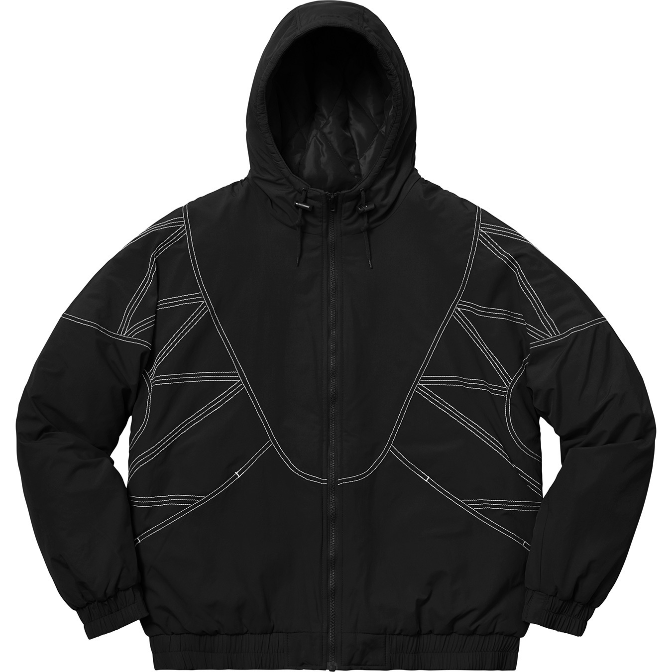 Zig Zag Stitch Puffy Jacket view 7